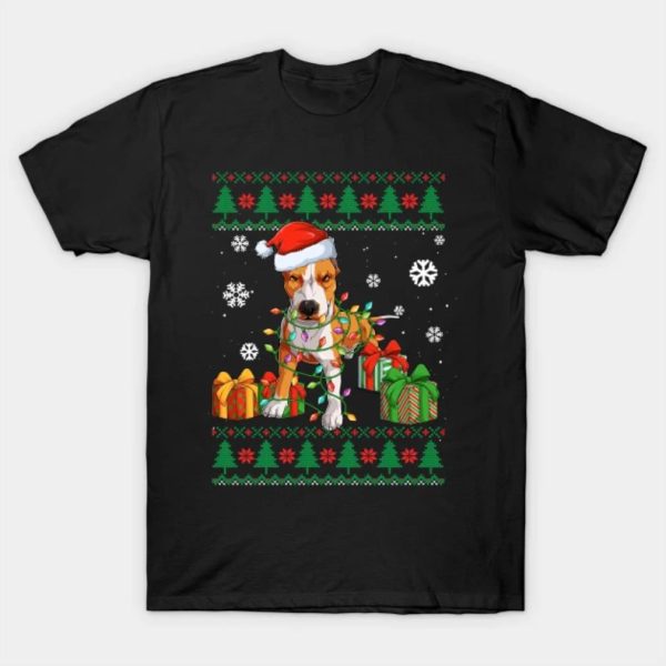 Ugly Pitbull Santa hat Merry Christmas 2022 T-shirt