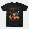 Ugly Reindeer Santa hat Merry Christmas 2022 T-shirt