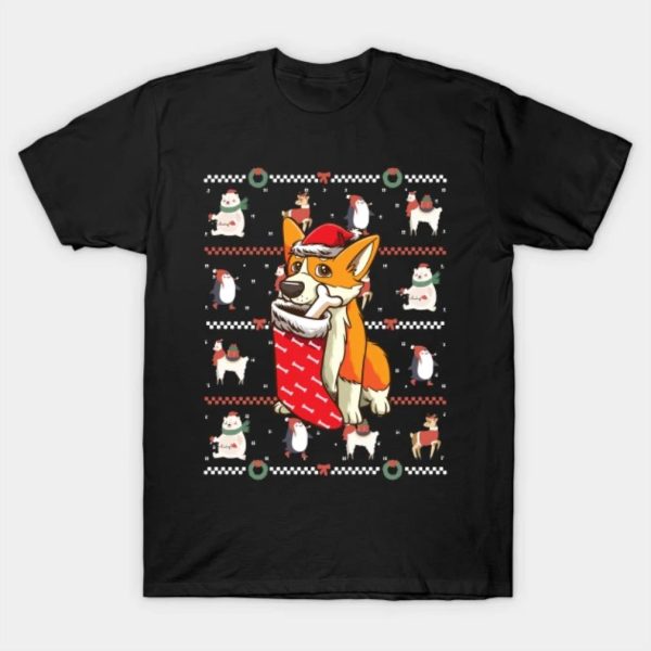 Ugly Welsh Corgi dog Merry Christmas 2022 T-shirt