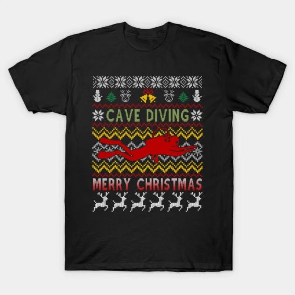 Ugly cave diving Merry Christmas 2022 T-shirt