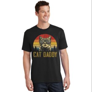 Vintage Cat Daddy T-Shirt For Men – Funny Father’s Day Gift for Cat Lovers – The Best Shirts For Dads In 2023 – Cool T-shirts