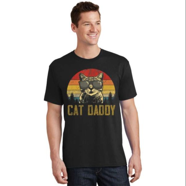Vintage Cat Daddy T-Shirt For Men – Funny Father’s Day Gift for Cat Lovers – The Best Shirts For Dads In 2023 – Cool T-shirts