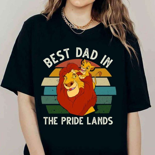 Vintage Lion King Mufasa Best Dad Portrait – Disney Dad Shirt – The Best Shirts For Dads In 2023 – Cool T-shirts