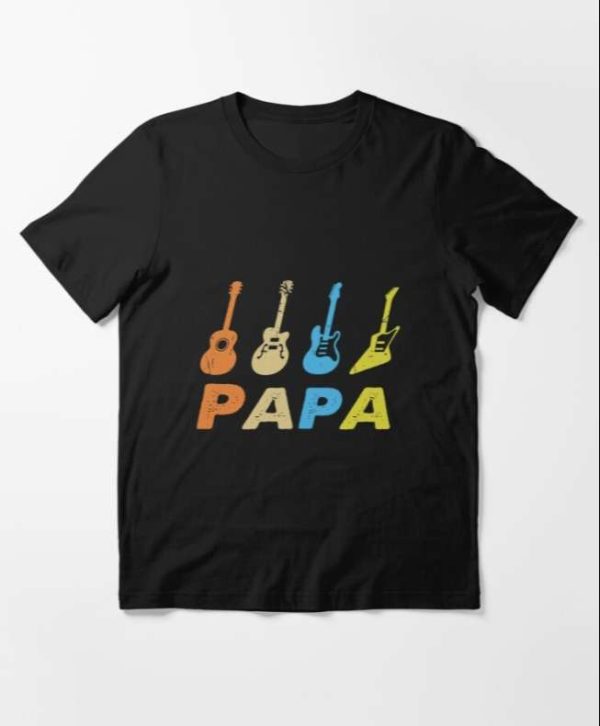 Vintage Retro Bass Guitar Papa Funny Tee Shirt – The Best Shirts For Dads In 2023 – Cool T-shirts