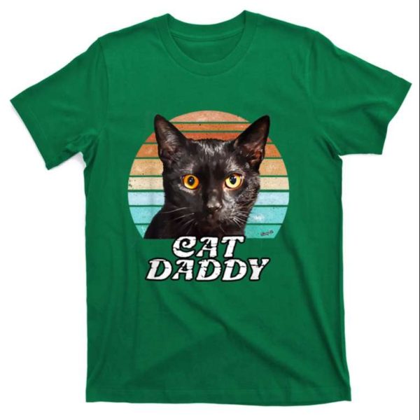 Vintage Retro Black Cat Daddy T-Shirt with Eighties Style – The Best Shirts For Dads In 2023 – Cool T-shirts