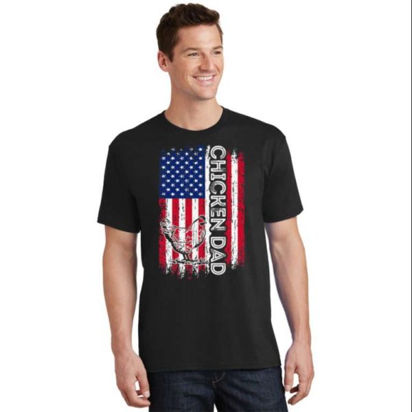 Vintage USA American Flag Chicken Dad Shirt – The Best Shirts For Dads In 2023 – Cool T-shirts