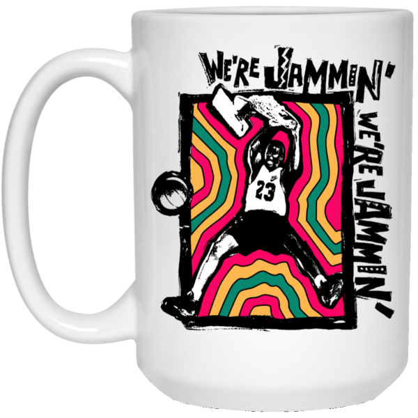 We’re Jammin’ Bob Marley Michael Jordan 23 Mug