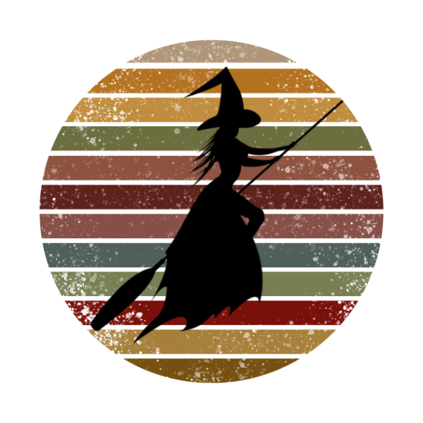 Witch riding broom Halloween T-shirt