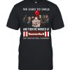 2021 Halloween Horror Movie Character We Used To Smile And We Worked At Tootsie Roll Logo Shirt