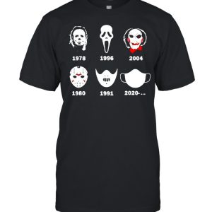 A History Of Horror Masks Halloween Horror Characters T-shirt A History Of Horror Masks Halloween Horror Characters T-shirt