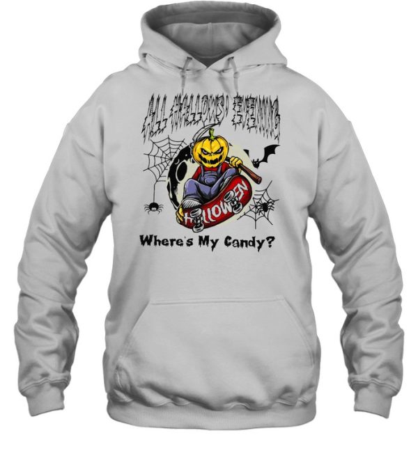 All Hallows Evening Halloween Where’s My Candy T-shirt