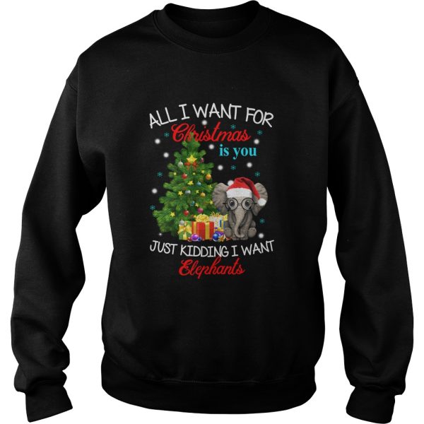 All I wan for Christmas is you Just kidding I want Elephants sweater