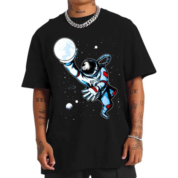 Astronaut Basketball With Moo T-shirt