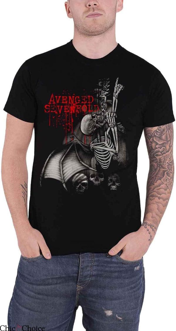 Avenged Sevenfold T-Shirt Spine Climber Band Logo
