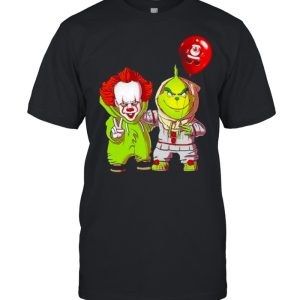 Baby Pennywise And Baby Grinch Merry Christmas Shirt Baby Pennywise And Baby Grinch Merry Christmas Shirt