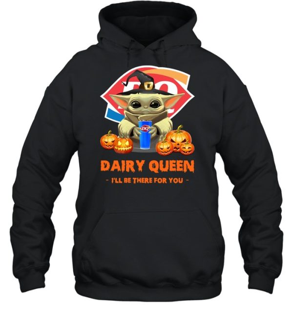 Baby Yoda Witch Hug Dairy Queen I’ll Be There For You Halloween shirt