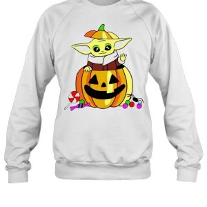 Baby Yoda in pumpkin happy Halloween shirt 3 Baby Yoda in pumpkin happy Halloween shirt 4
