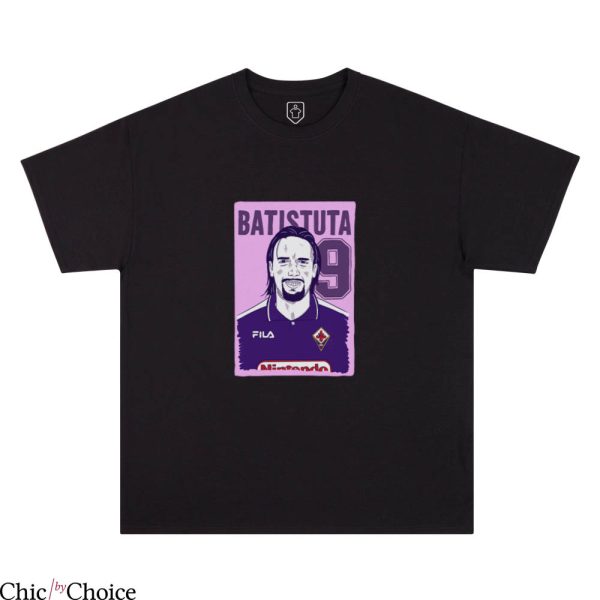 Batistuta Fiorentina T-Shirt Number 9 Nintendo Fila