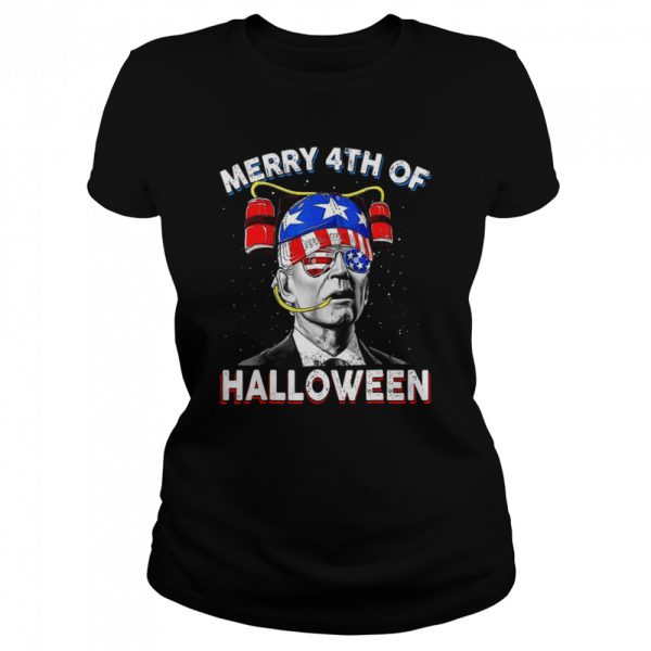 Biden Drink Beer 4th Of July Merry 4th Of Halloween Joe Biden Halloween T Shirt