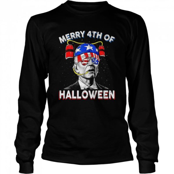 Biden Drink Beer 4th Of July Merry 4th Of Halloween Joe Biden Halloween T Shirt