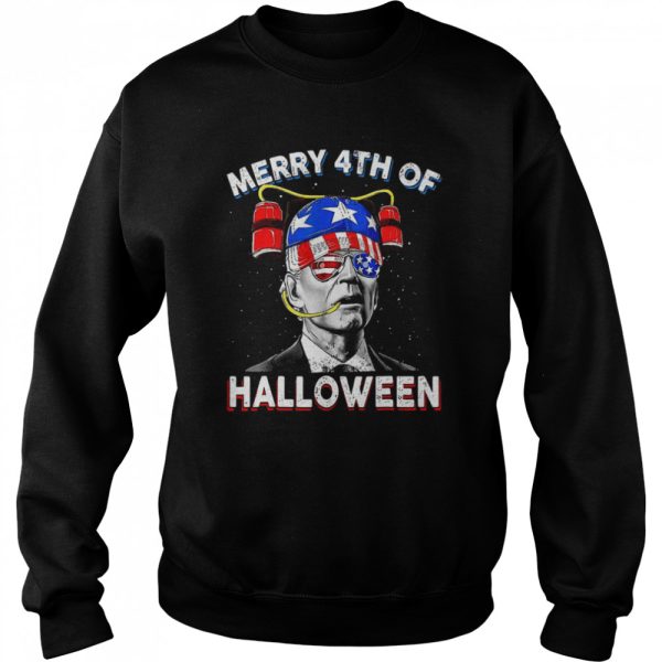 Biden Drink Beer 4th Of July Merry 4th Of Halloween Joe Biden Halloween T Shirt