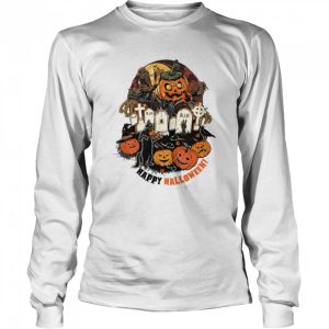 Black Cat Is Waiting For You Halloween Pumpkin shirt 3