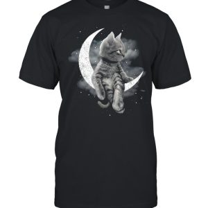 Black Cat Sit On The Moon Halloween Shirt Black Cat Sit On The Moon Halloween Shirt