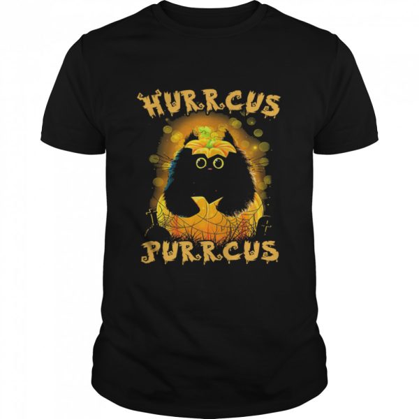 Black Cat hurrcus purrcus Halloween shirt