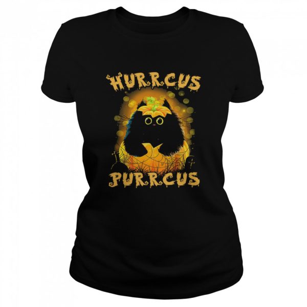 Black Cat hurrcus purrcus Halloween shirt