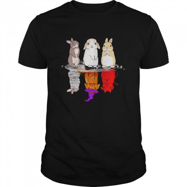 Bunny reflection water Halloween shirt