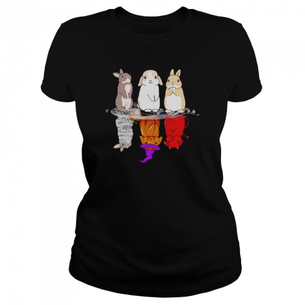 Bunny reflection water Halloween shirt