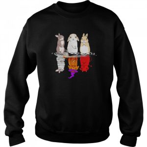 Bunny reflection water Halloween shirt 4