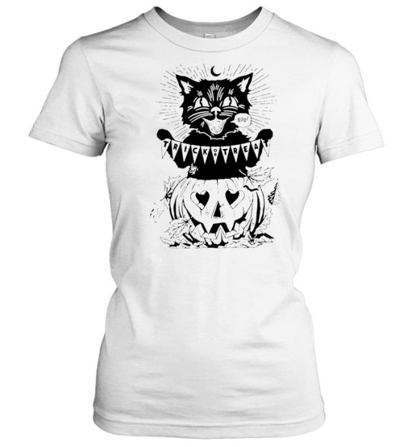 Cat Trick Or Treat Pumpkin Halloween T-shirt