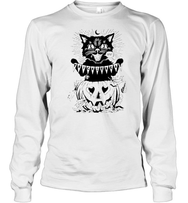 Cat Trick Or Treat Pumpkin Halloween T-shirt