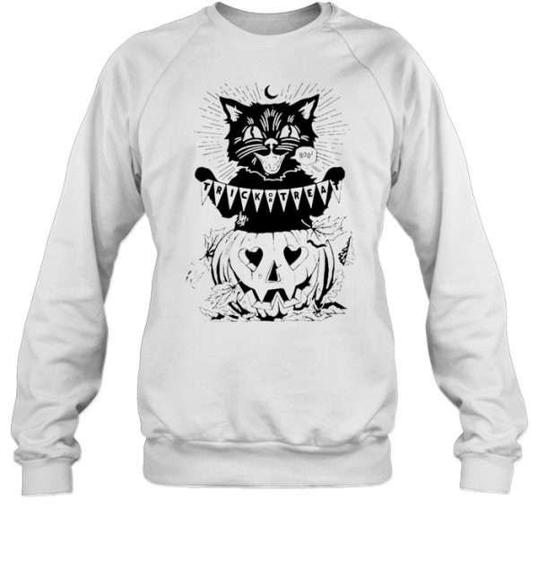 Cat Trick Or Treat Pumpkin Halloween T-shirt