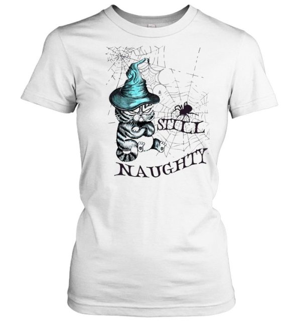 Cat Witch Still Naughty Halloween T-shirt