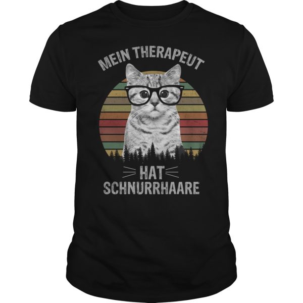 Cat mein therapeut hat schnurrhaare shirt, hoodie, long sleeve