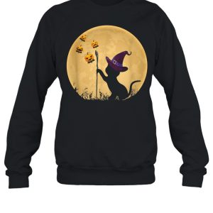 Cat with witch hat Pumpkin bat Moon Halloween Costume Kitty shirt 3 Cat with witch hat Pumpkin bat Moon Halloween Costume Kitty shirt 4