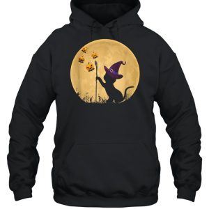 Cat with witch hat Pumpkin bat Moon Halloween Costume Kitty shirt 4 Cat with witch hat Pumpkin bat Moon Halloween Costume Kitty shirt 5