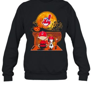 Charlie Brown and Snoopy Cleveland Indians Halloween Moon shirt 4
