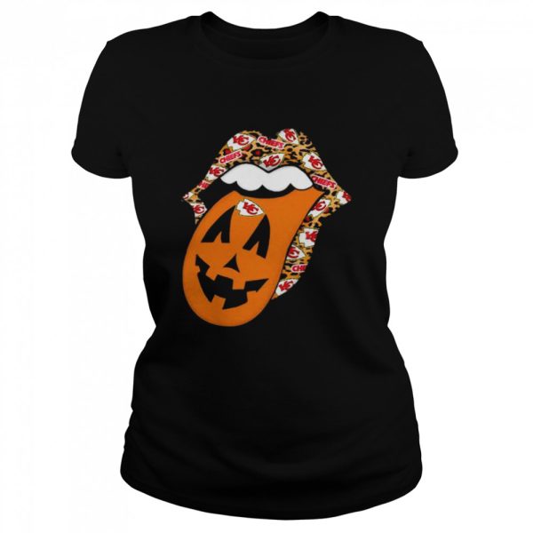 Chiefs Tongue Rolling Stones Pumpkin Halloween Shirt