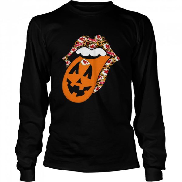 Chiefs Tongue Rolling Stones Pumpkin Halloween Shirt