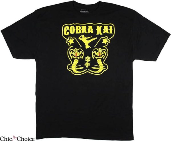 Cobra Kai T-Shirt Karate Dojo Double Cobra Tee Trending