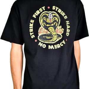 Cobra Kai T-Shirt Strike First Strike Hard No Mercy Trending