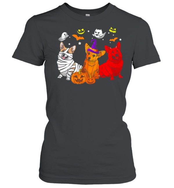 Corgi Dog Witch Boo Halloween shirt