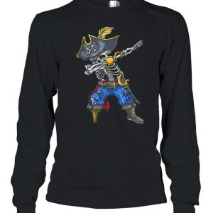 Dabbing Skeleton Pirate Jolly Roger Halloween Birthday shirt 3