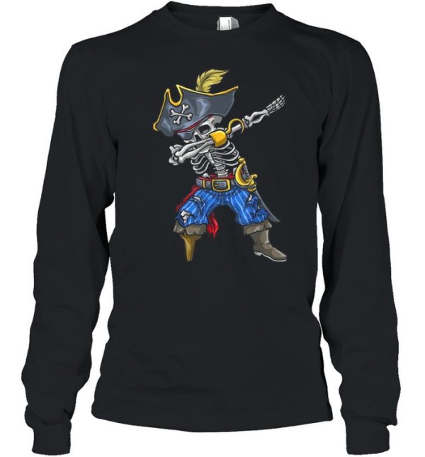 Dabbing Skeleton Pirate Jolly Roger Halloween Birthday shirt