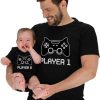 Dad Son Matching T-Shirt Gamer Dad N Son Tee Gift For Dad