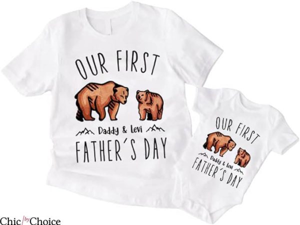 Dad Son Matching T-Shirt Gift For Fathers Day T-Shirt