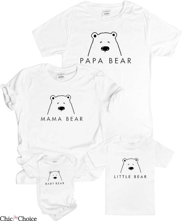 Dad Son Matching T-Shirt Papa Baby Bear Tee Gift For Dad